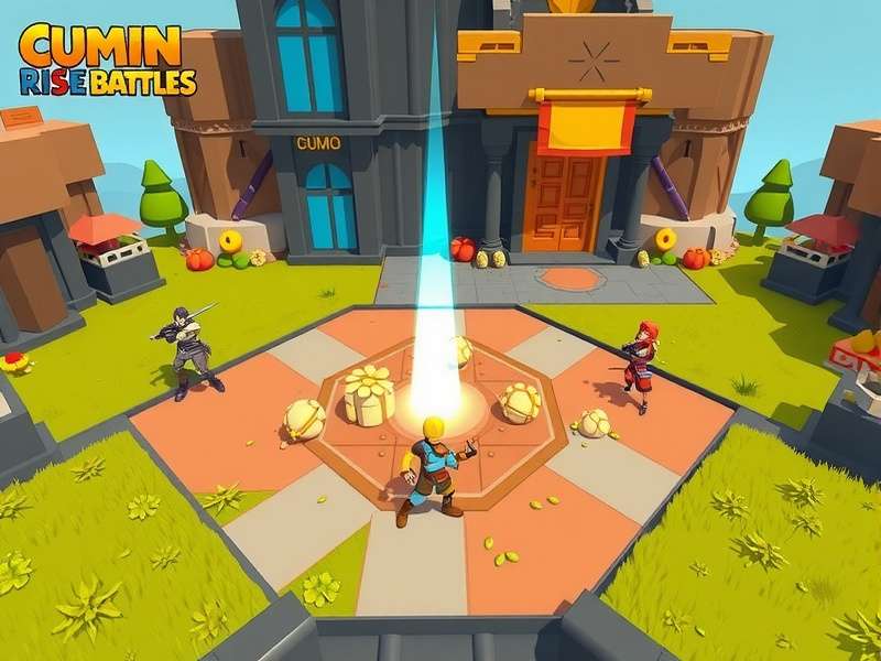 Cumin Rise Battles gameplay screenshot showing players in a cumin field battle arena